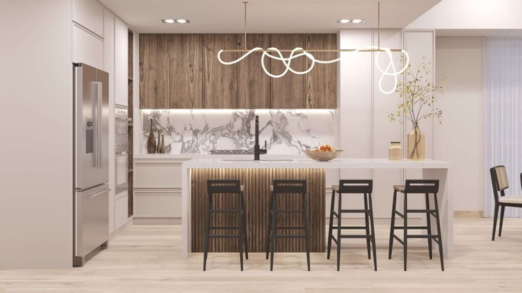 Cocina con barra – Artemisa Beach Residence