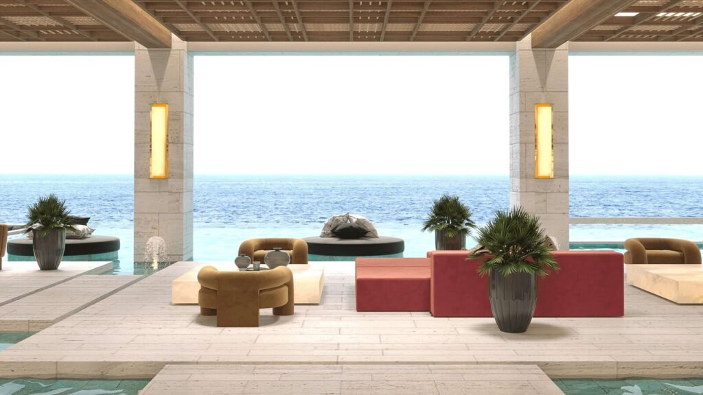 Lounge con vista al mar – Artemisa Beach Residence