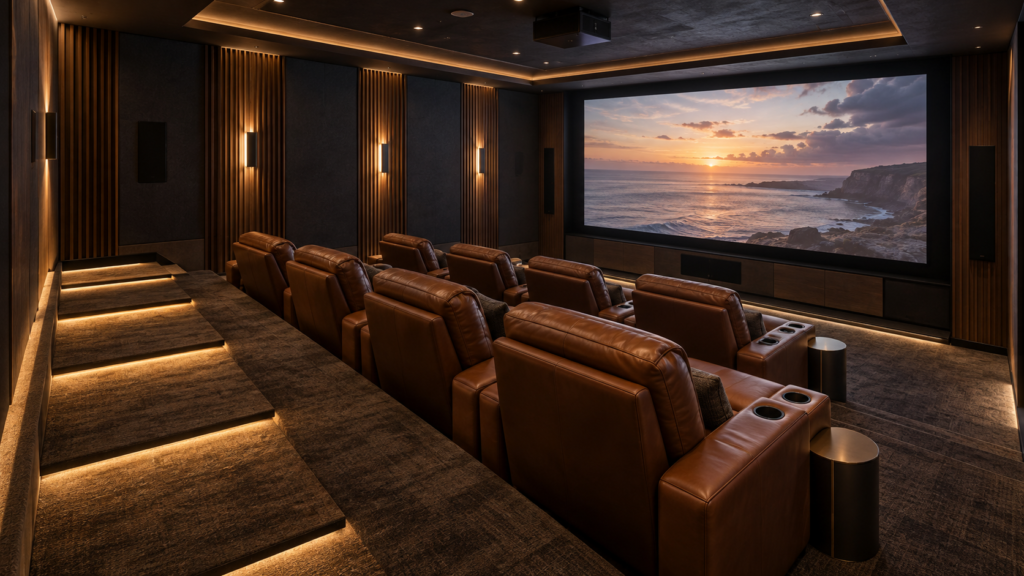 Render de la sala de cine de Maré
